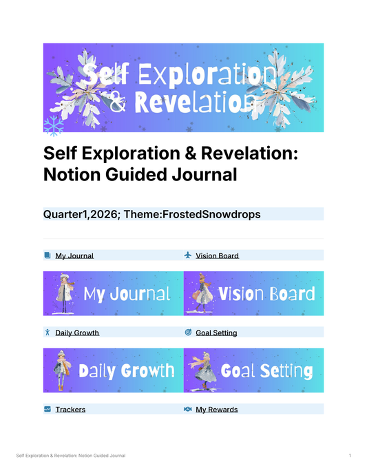 Self Exploration & Revelation: Notion Journal – Quarter One 2026