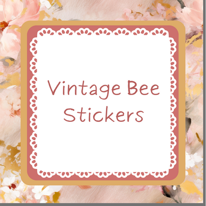 Vintage Bee Sticker Set for Journaling Bundle