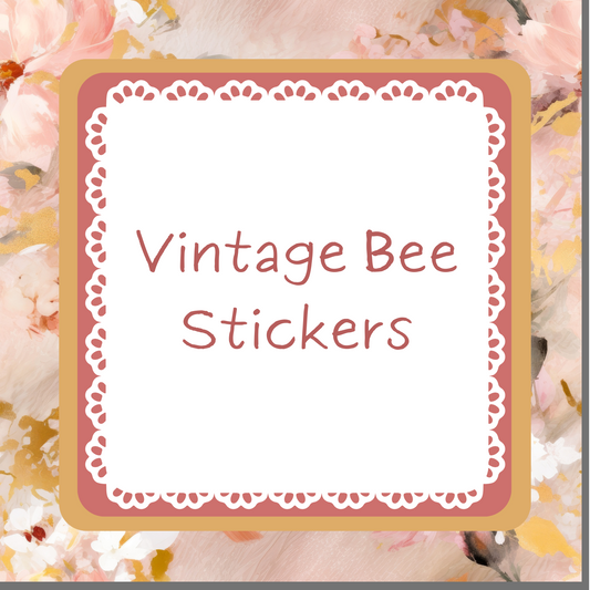 Vintage Bee Sticker Set for Journaling Bundle