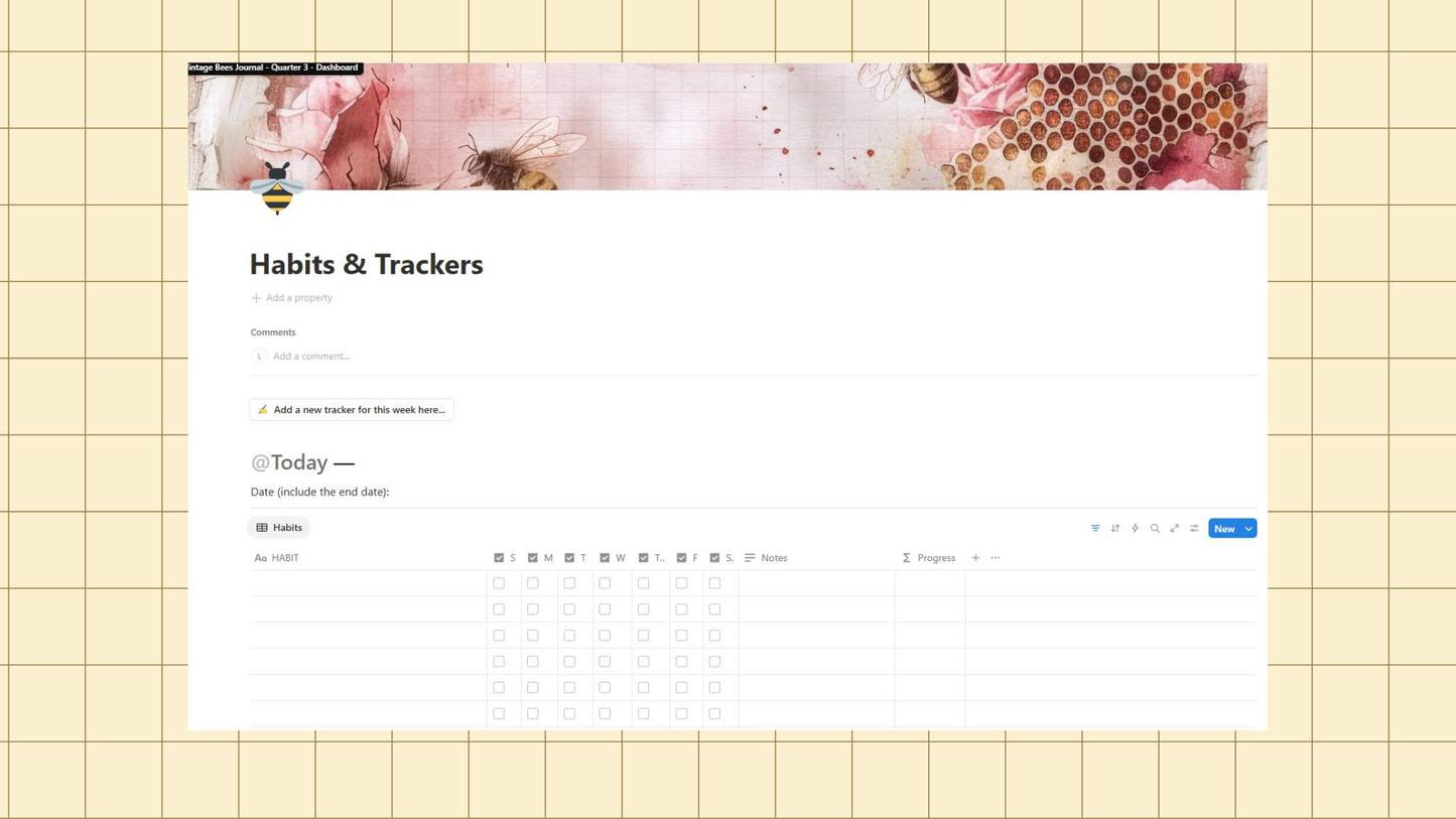 Vintage Bee Journal Only