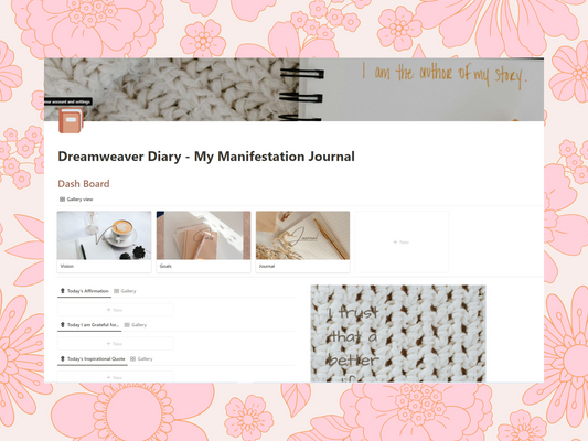 Dreamweaver Diary: My Manifestation Journal (Notion-based manifestation journal)