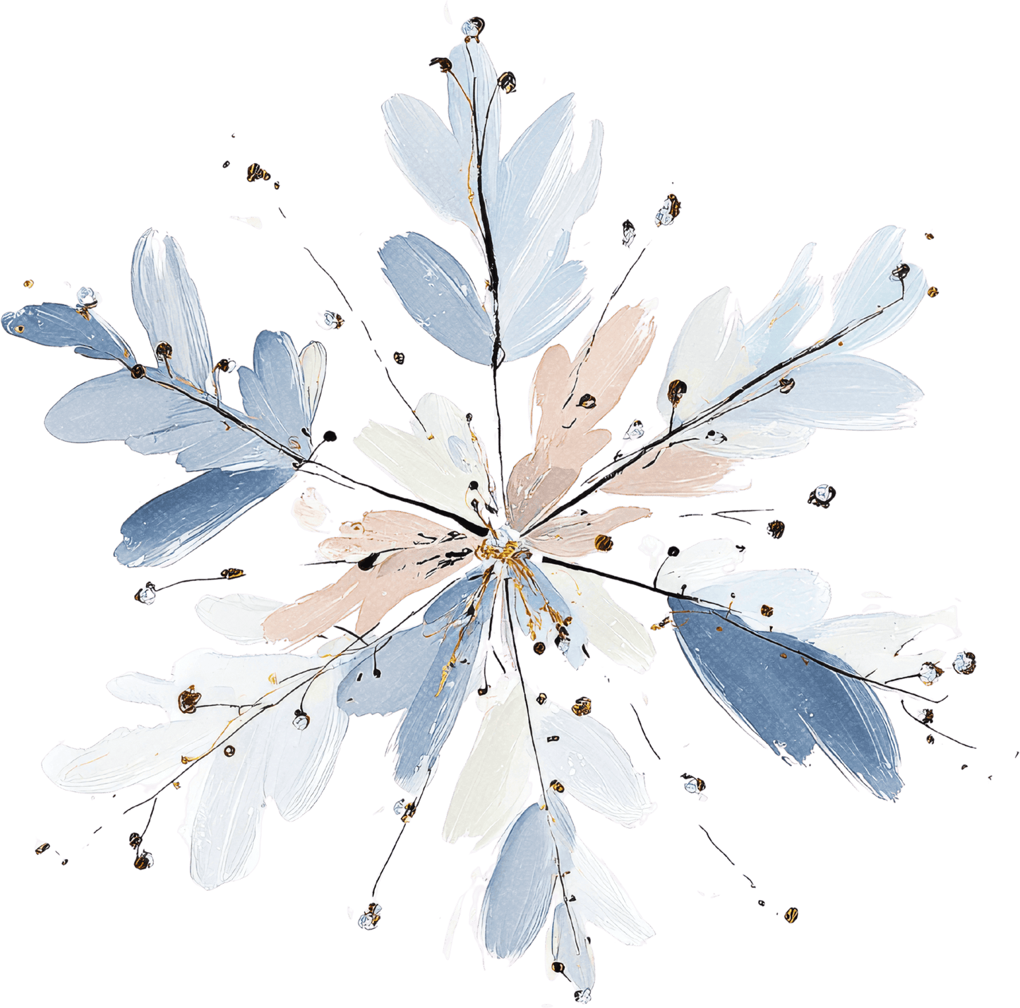 Frosted Snowdrops Digital Stickers