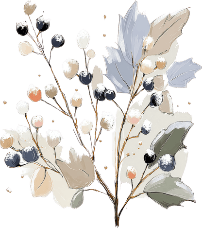 Frosted Snowdrops Digital Stickers