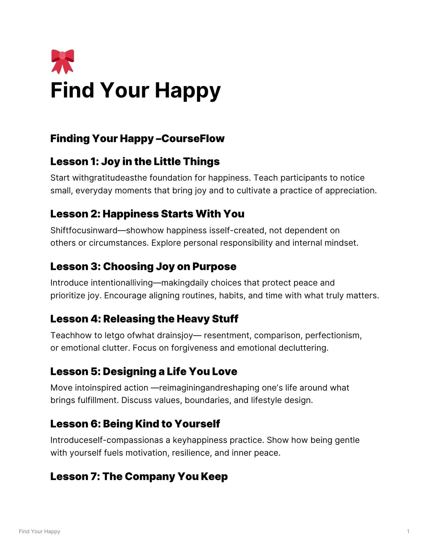 Course - Mindful Collective - "FIND YOUR HAPPY"