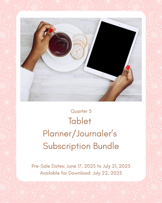 Quarter 3 Tablet Planner/Journaler's Subscription Bundle - VINTAGE BEES