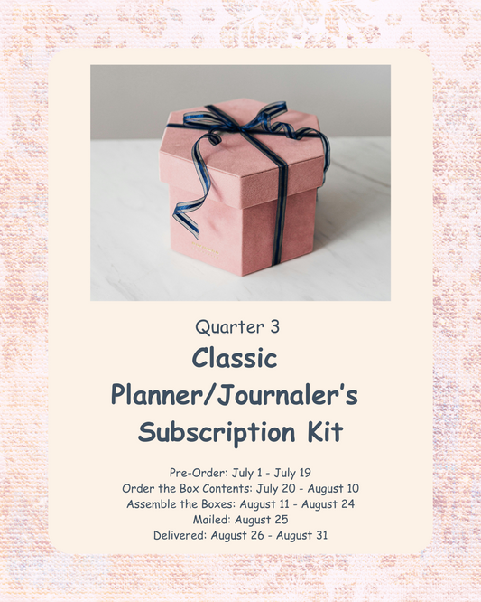 Quarter 3 Classic Planner/Journaler's Subscription Kit - VINTAGE BEES